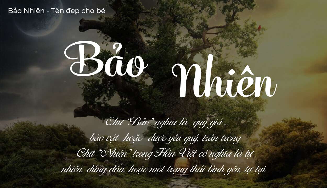 Các điều bố mẹ gửi gắm vào con thông qua ý nghĩa tên Bảo Nhiên