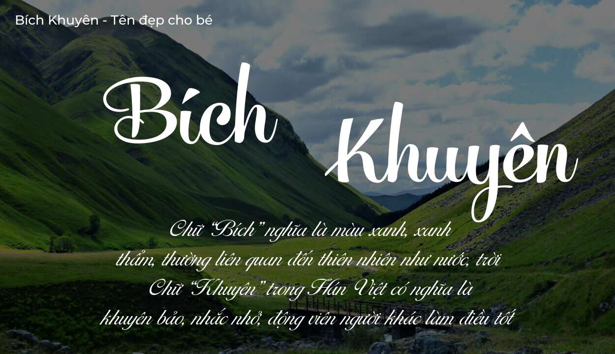 Ý nghĩa tên Bích Khuyên? Người mệnh gì phù hợp với tên Bích Khuyên