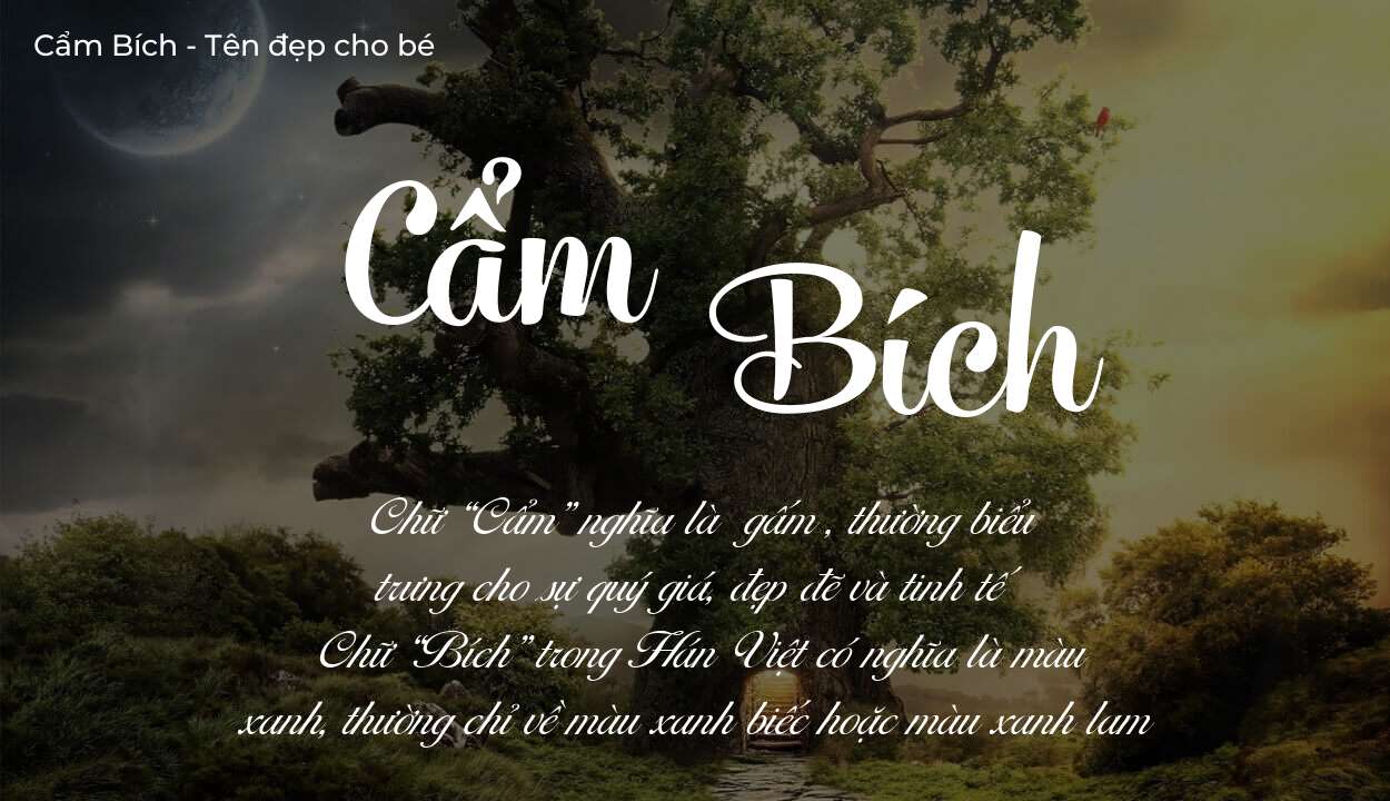 Tên Cẩm Bích có ý nghĩa gì? Phân tích tính cách và vận mệnh