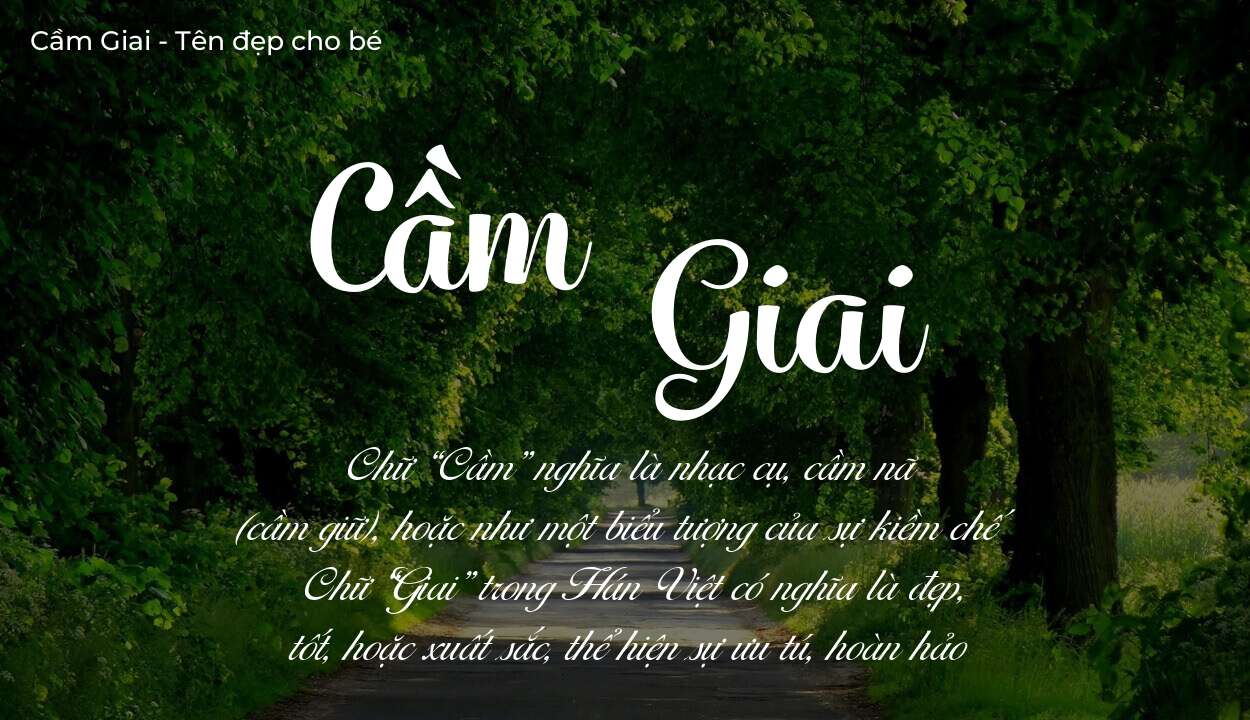 Các điều bố mẹ gửi gắm vào con thông qua ý nghĩa tên Cầm Giai