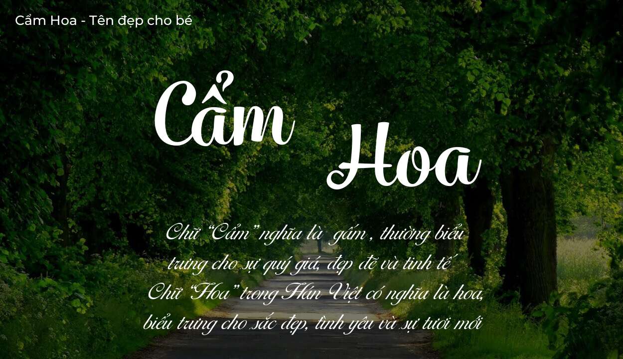 Ý nghĩa tên Cẩm Hoa, đặt tên con Cẩm Hoa bố mẹ muốn gửi gắm gì?