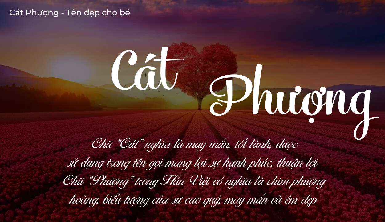 Ý nghĩa tên Cát Phượng, đặt tên con Cát Phượng bố mẹ muốn gửi gắm gì?