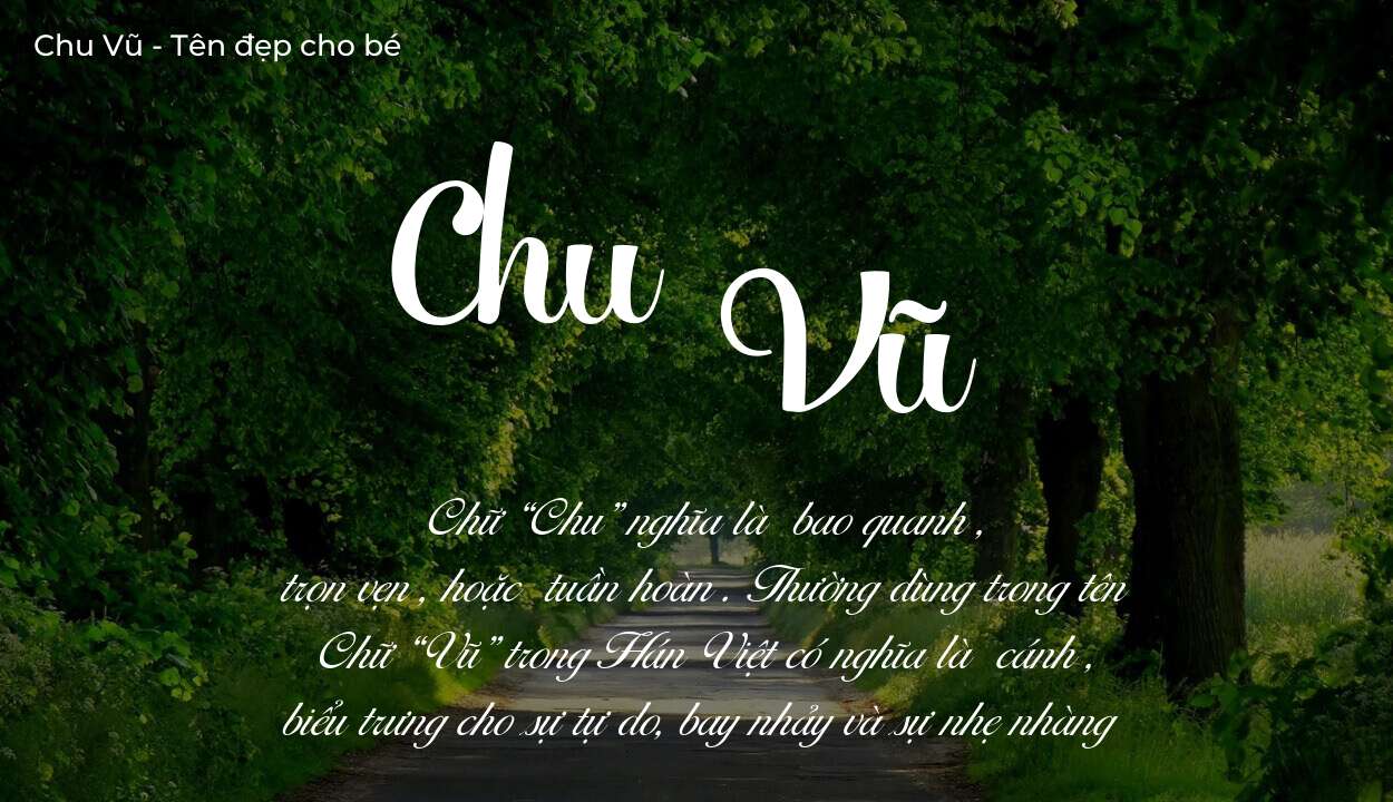 Ý nghĩa tên Chu Vũ, tính cách và vận mệnh của tên Chu Vũ sẽ ra sao?