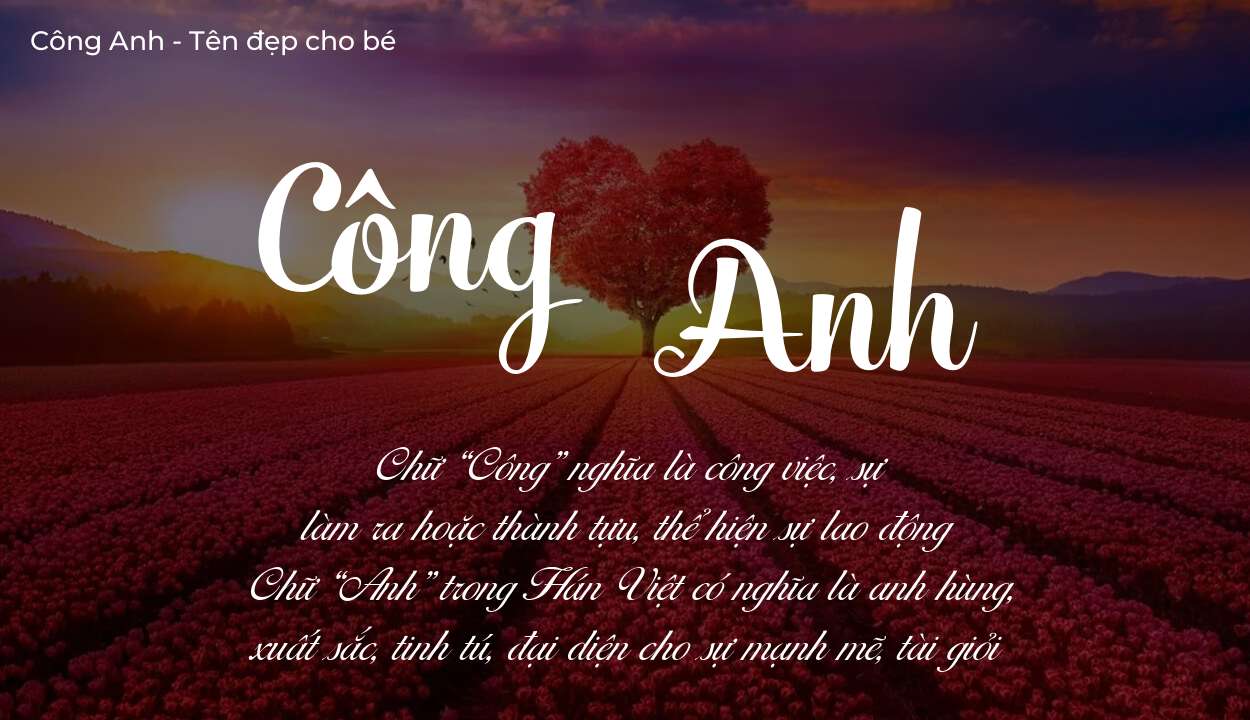 Tên Công Anh có ý nghĩa gì? Tên Công Anh sẽ phù hợp cho ai?