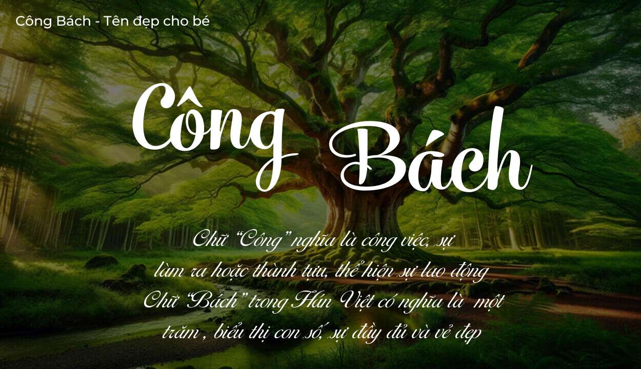 Tên Công Bách có ý nghĩa gì? Bật mí vận mệnh và số phận tên này