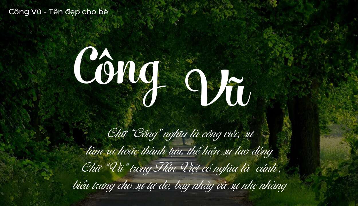 Ý nghĩa tên Công Vũ, tính cách và vận mệnh của tên Công Vũ sẽ ra sao?