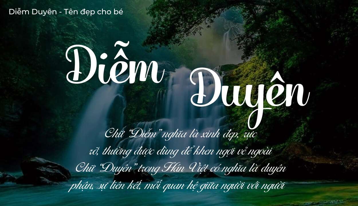 Ý nghĩa tên Diễm Duyên? Người mệnh gì phù hợp với tên Diễm Duyên