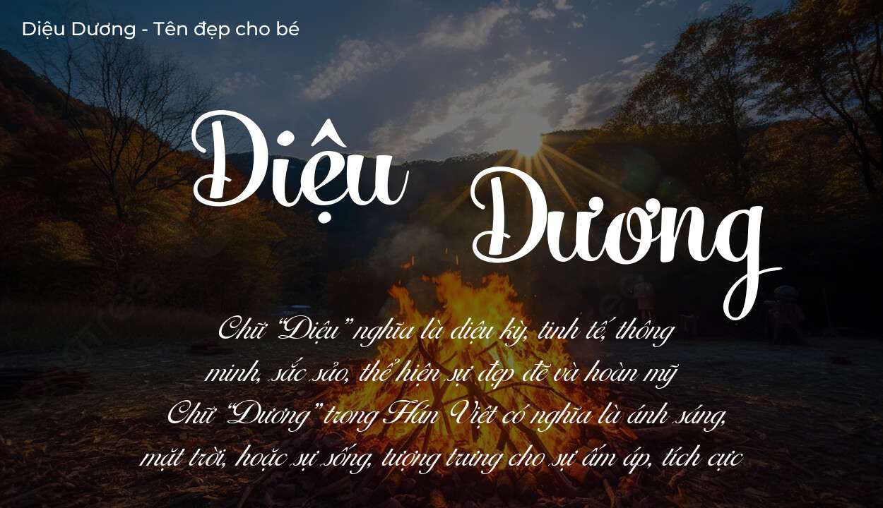 Hé lộ ý nghĩa tên Diệu Dương, các tích cách ẩn trong tên Diệu Dương?