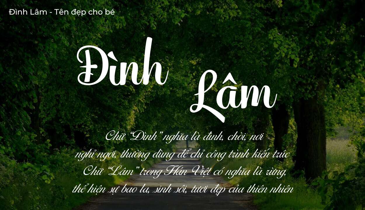 Tên Đình Lâm thuộc mệnh gì? Hé lộ ý nghĩa tên Đình Lâm