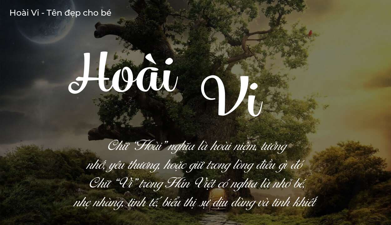 Hé lộ ý nghĩa tên Hoài Vi, các tích cách ẩn trong tên Hoài Vi?