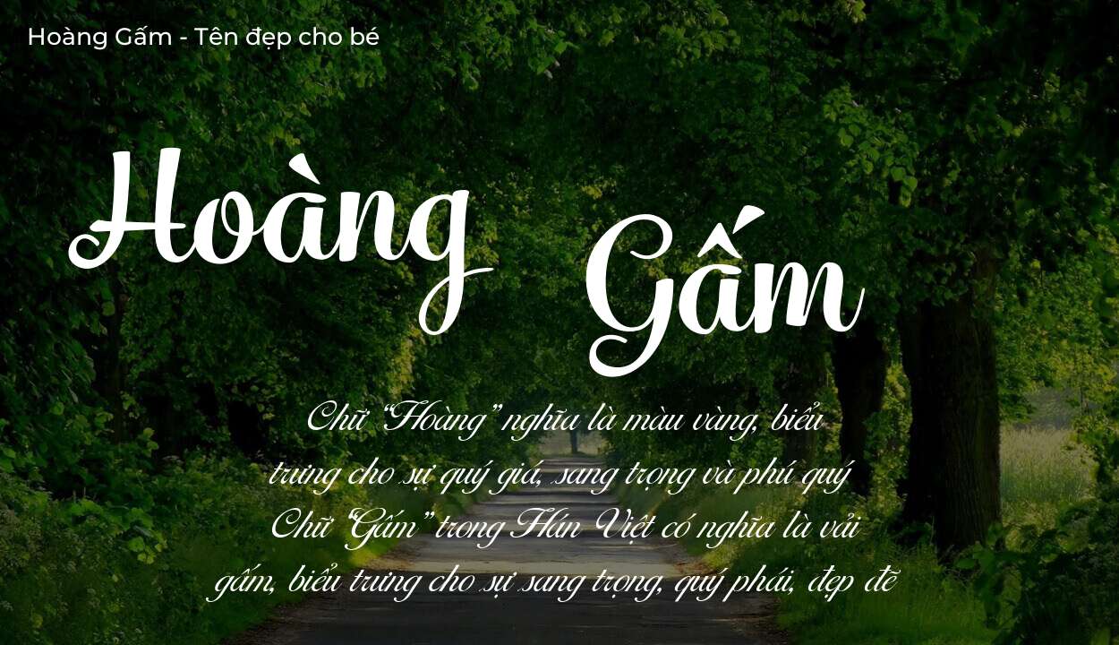 Ý nghĩa tên Hoàng Gấm, tính cách, vận mệnh và sẽ ra sao?