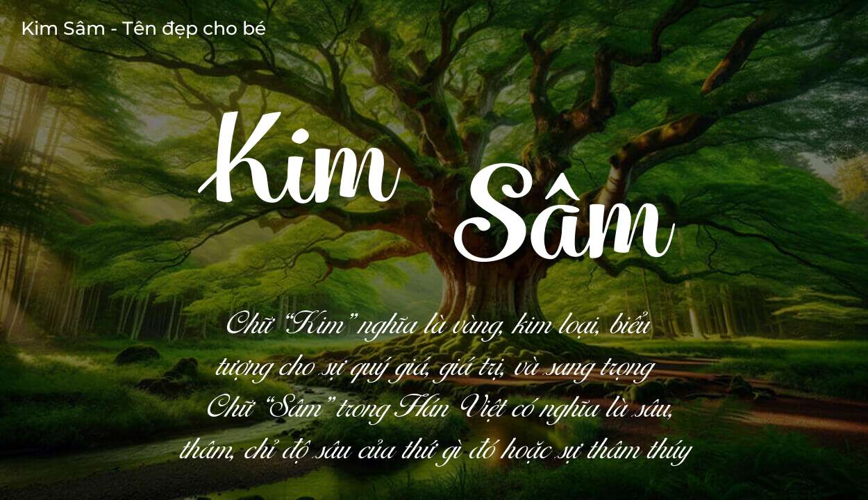 Phân tích tên Kim Sâm: ý nghĩa tên, tính cách và vận mệnh