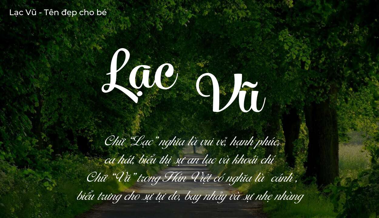 Hé lộ ý nghĩa tên Lạc Vũ, các tích cách ẩn trong tên Lạc Vũ?