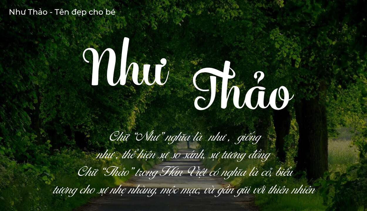 Tên Như Thảo có ý nghĩa gì? Bật mí vận mệnh và số phận tên này