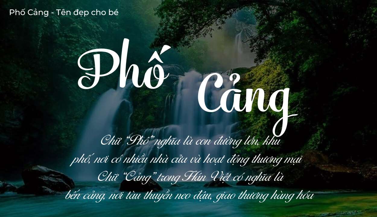 Tên Phố Cảng có ý nghĩa gì? Tên Phố Cảng sẽ phù hợp cho ai?