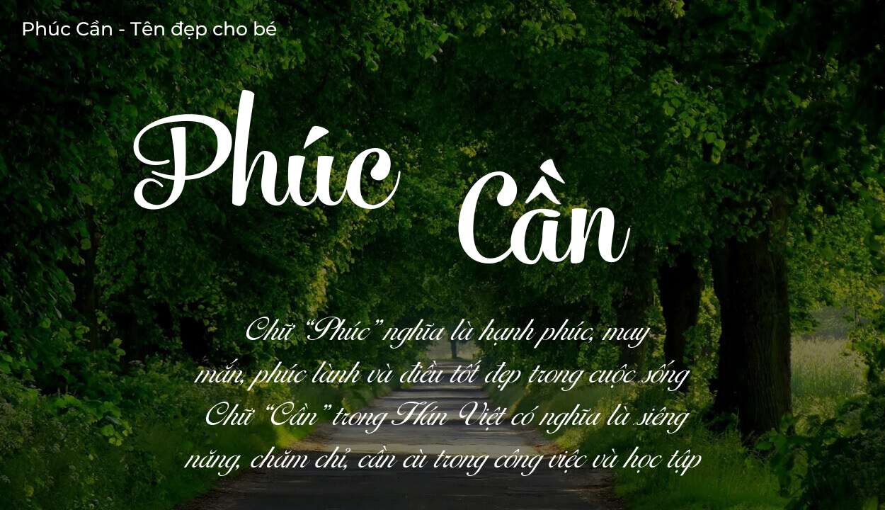 Ý nghĩa tên Phúc Cần, đặt tên con Phúc Cần bố mẹ muốn gửi gắm gì?