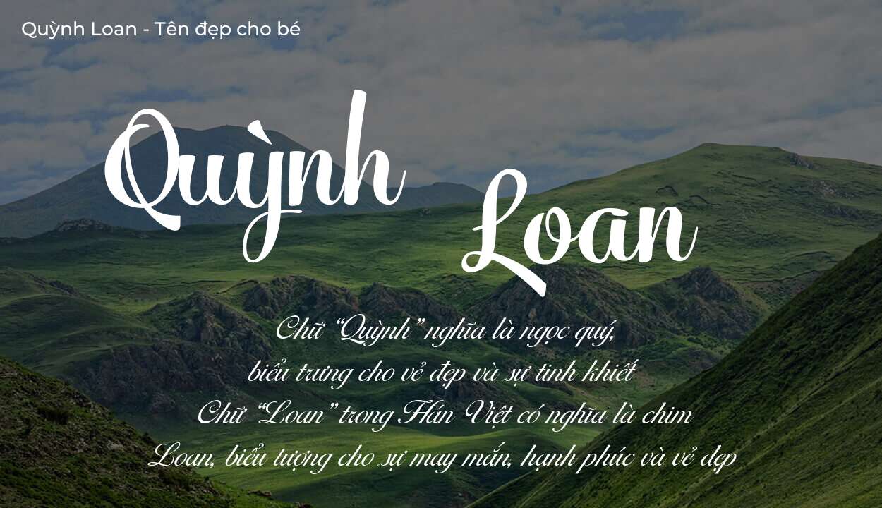 Tên Quỳnh Loan có ý nghĩa gì trong phong thủy và thần số học?