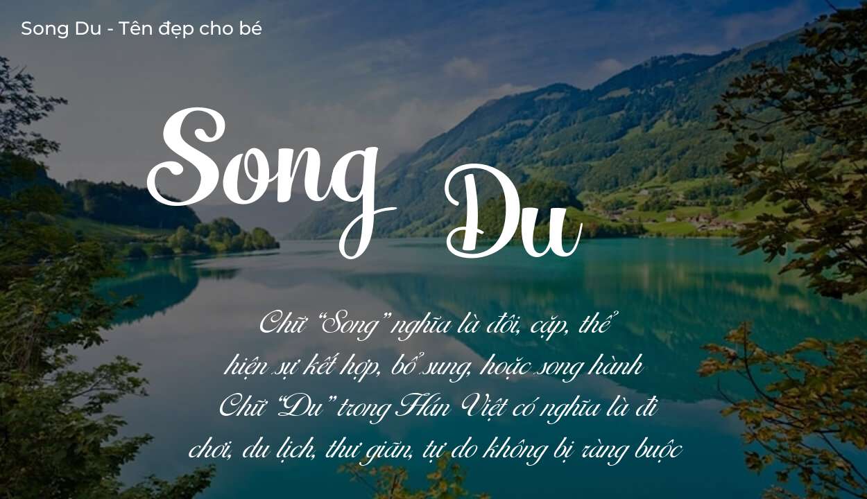 Các điều bố mẹ gửi gắm vào con thông qua ý nghĩa tên Song Du