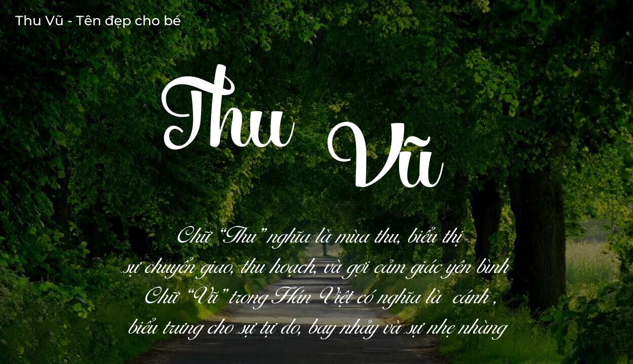 Phân tích tên Thu Vũ: ý nghĩa tên, tính cách và vận mệnh