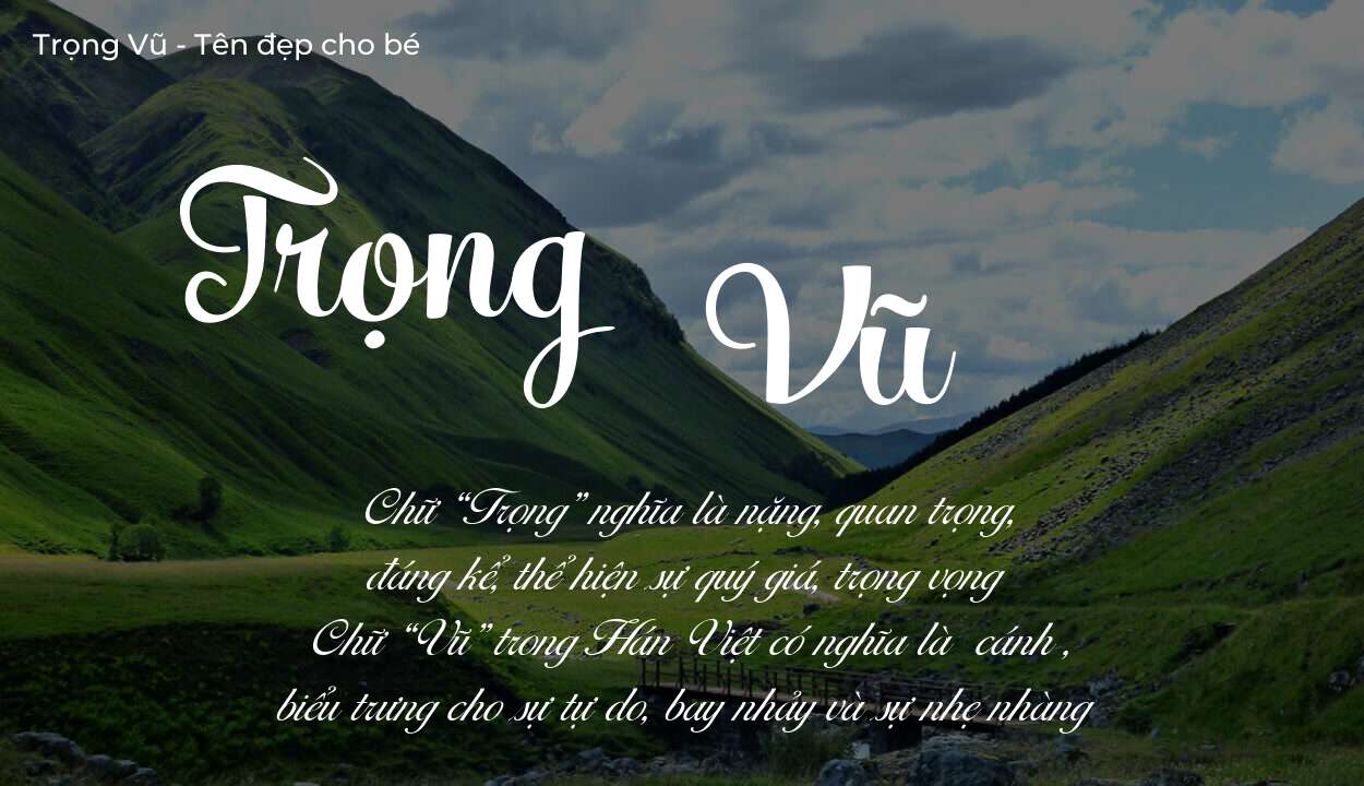 Tên Trọng Vũ có ý nghĩa gì? Tên Trọng Vũ sẽ phù hợp cho ai?