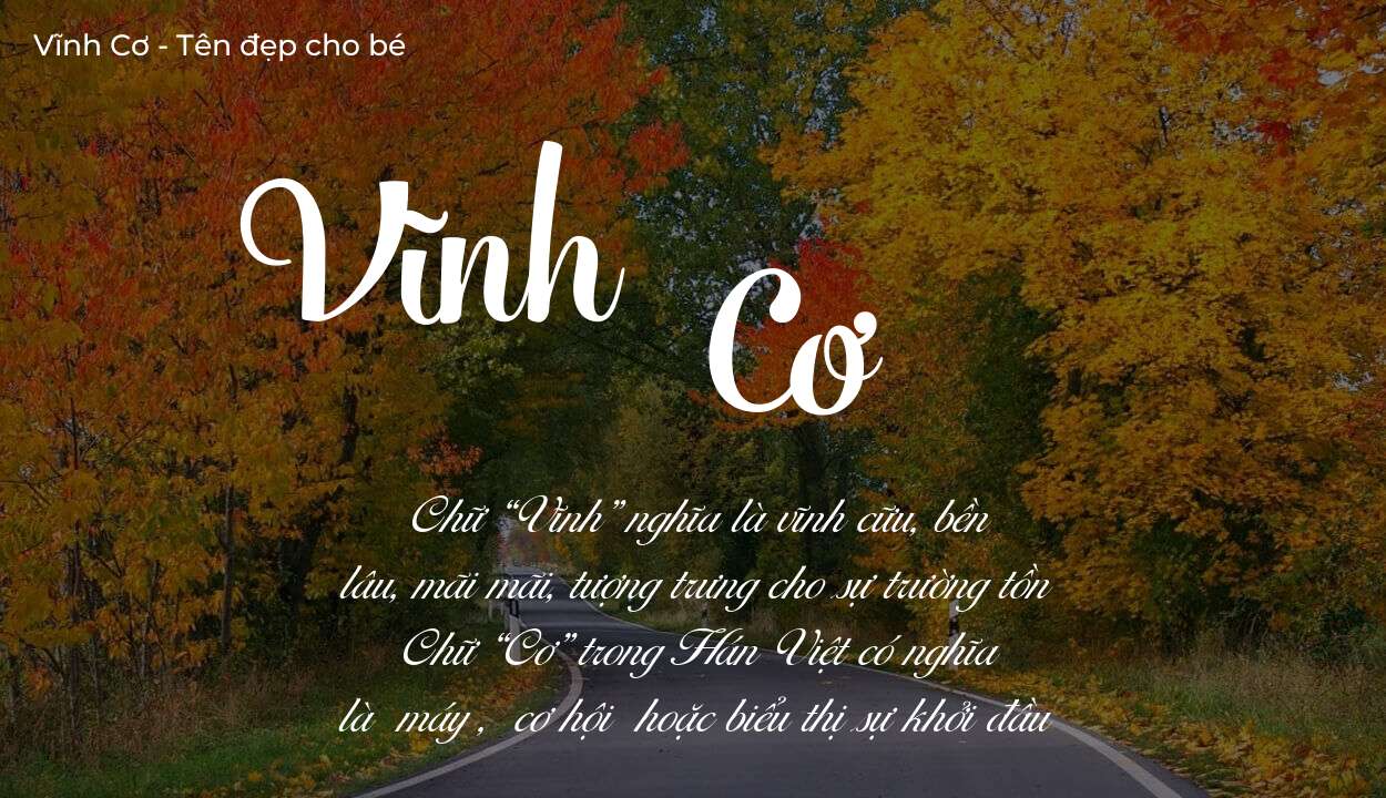 Tên Vĩnh Cơ thuộc mệnh gì? Hé lộ ý nghĩa tên Vĩnh Cơ