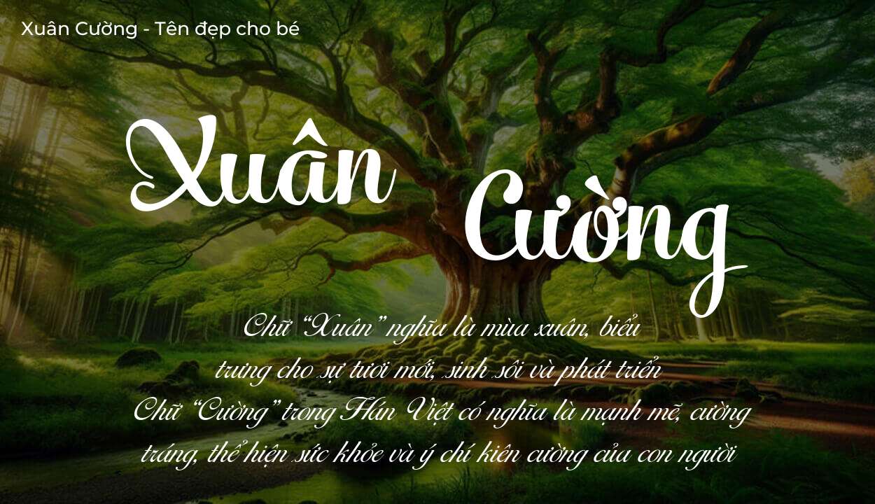 Các điều bố mẹ gửi gắm vào con thông qua ý nghĩa tên Xuân Cường