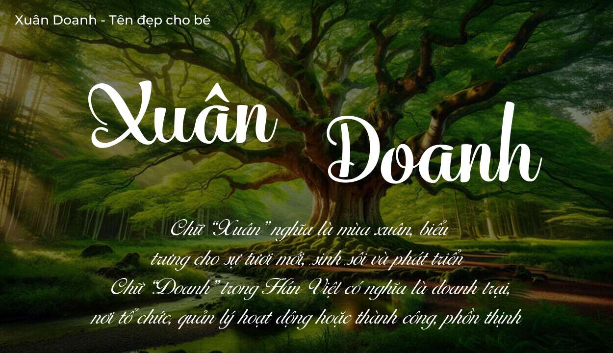 Phân tích tên Xuân Doanh: ý nghĩa tên, tính cách và vận mệnh